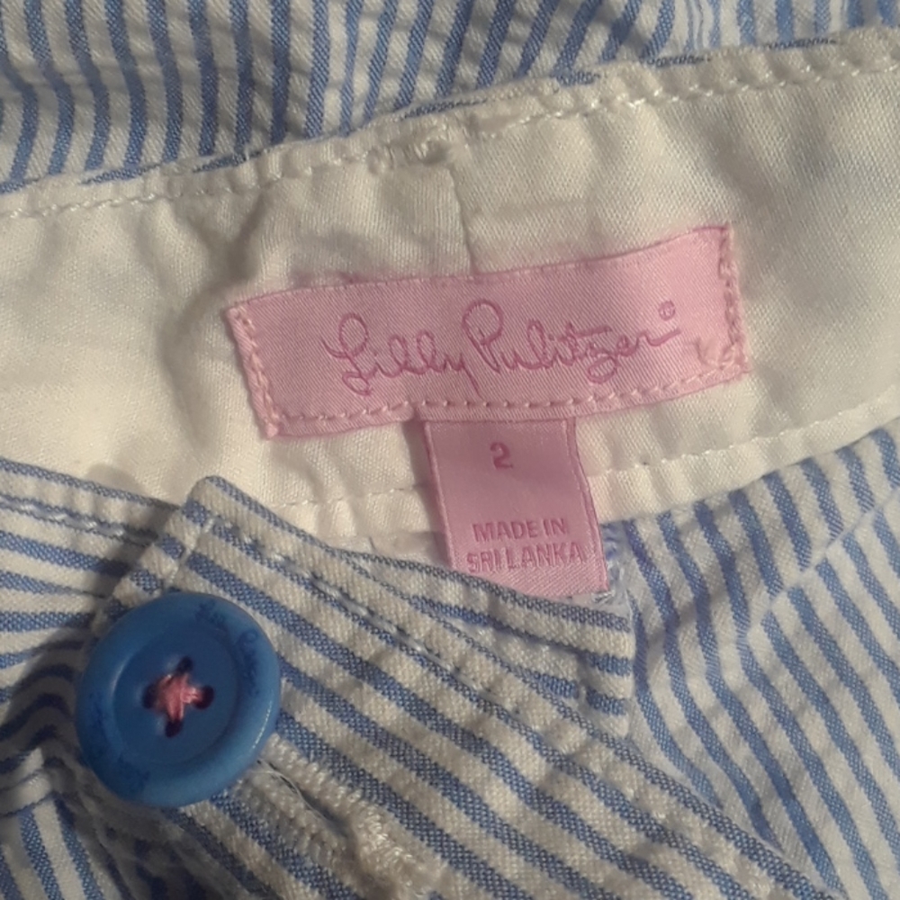 Lilly Pulitzer Mitzie Seersucker Ankle Pants - Picture 3 of 4